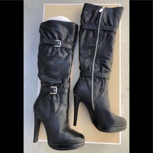 Michael Kors Veronica blk leather boot NIB Size 6